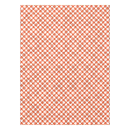 Orange Kariert Fall Pattern Tischdecke (Vorderseite)