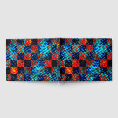 Orange kariert fast rot, blau und Imitate schmutzi Gästebuch (Voll)