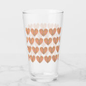Orange Kariert Flannel Herz Glas (Rückseite)