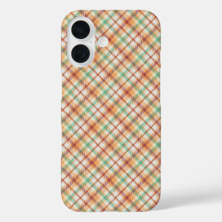Orange Kariert iPhone Case