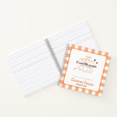 Orange Kariert Little Pumpkin Baby Showbook Notizblock (Innenseite)