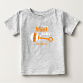 Orange Kariert Rattle Miner Baby T - Shirt (Vorderseite)