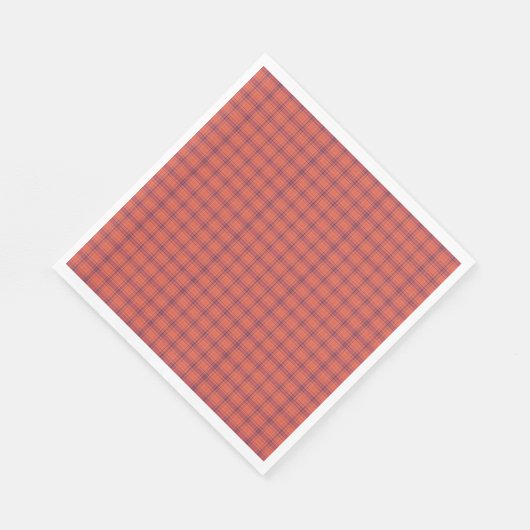 Orange Kariert Serviette (Ecke)
