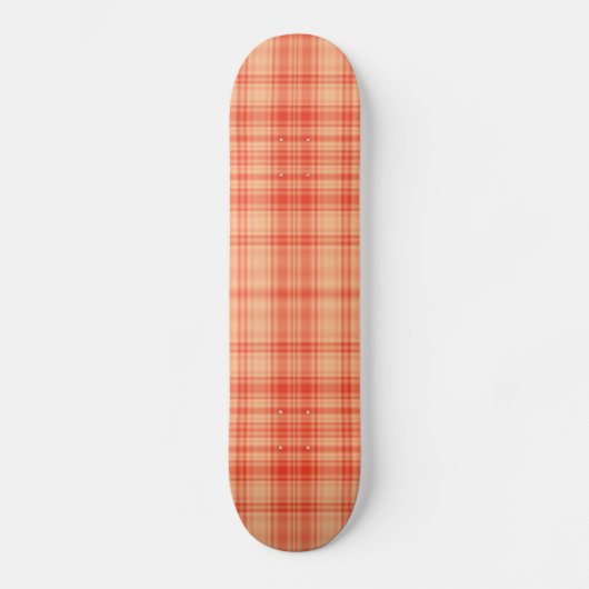 Orange Kariert Skateboard (Vorderseite)