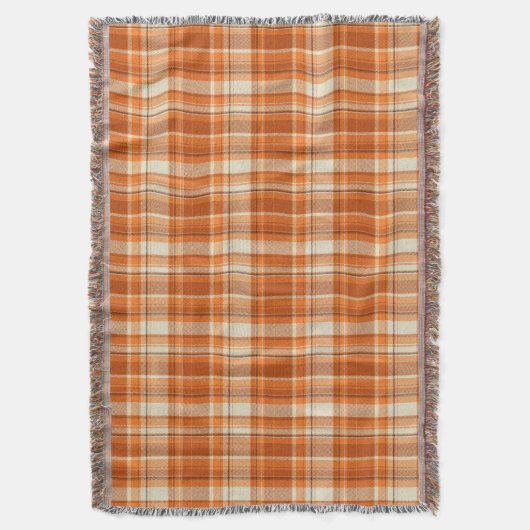 Orange kariertes decke (Vorderseite Vertikal)