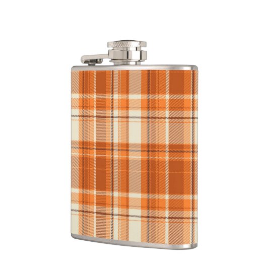 Orange kariertes flachmann (Links)