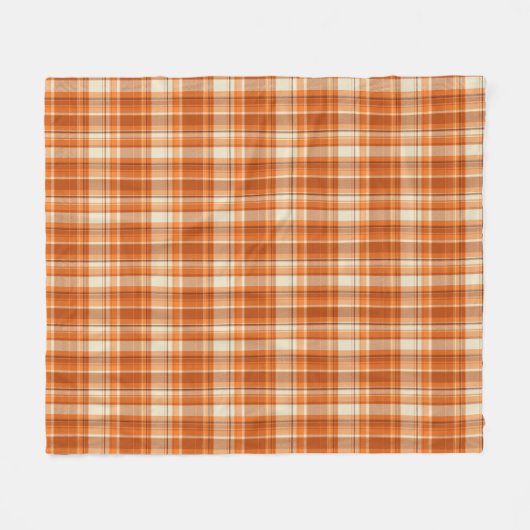 Orange kariertes fleecedecke (Vorderseite (Horizontal))