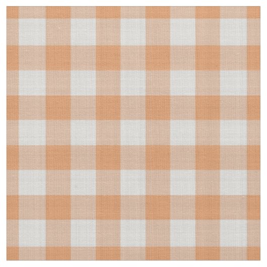 Orange kariertes Gingham-Karo Stoff (Nahaufnahme)