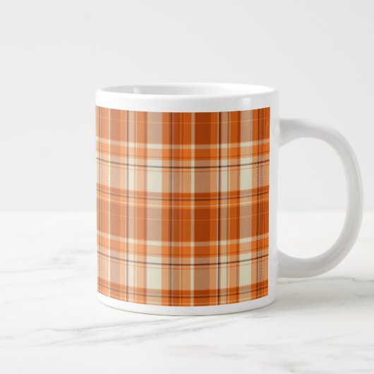 Orange kariertes Jumbo-Tasse (Rechts)