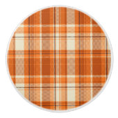 Orange kariertes keramikknauf (Vorderseite)