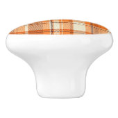 Orange kariertes keramikknauf (Seitenansicht)