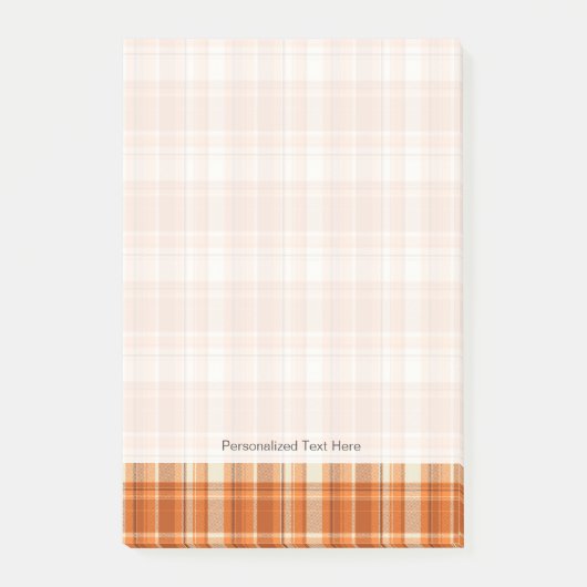 Orange kariertes post-it klebezettel (Vorderseite)