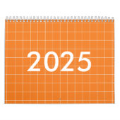 Orange Kariertes Prüfmuster Kalender (Titelbild)