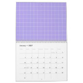 Orange Kariertes Prüfmuster Kalender (Jan 2027)