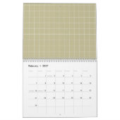Orange Kariertes Prüfmuster Kalender (Feb 2027)