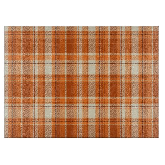 Orange kariertes schneidebrett (Vorderseite)