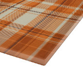 Orange kariertes schneidebrett (Ecke)