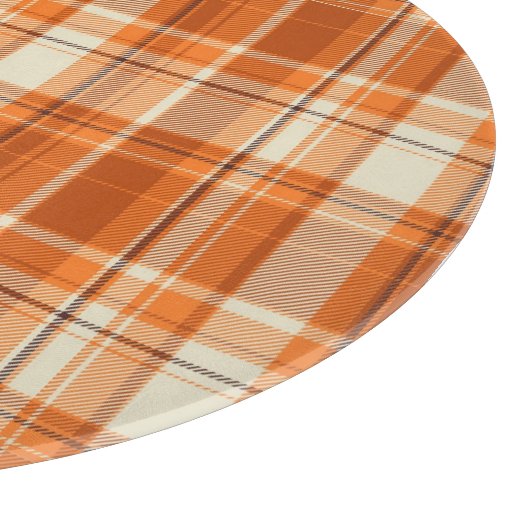 Orange kariertes schneidebrett (Ecke)