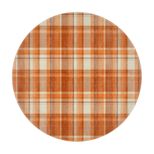 Orange kariertes schneidebrett (Vorderseite)