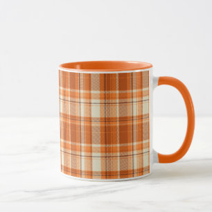 Orange kariertes tasse
