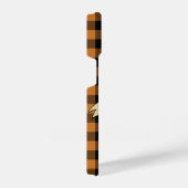 Orange-Karo der dunklen akademischen Welt kariert iPhone Hülle (Rechte Seite)