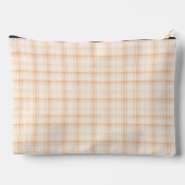 Orange Karo | Monogramm Zubehörtasche (Rückseite)