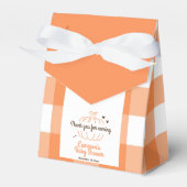 Orange Karo Pumpkin Rustic Fall Baby Dusche Geschenkschachtel (Vorderseite)