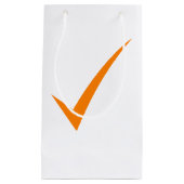 Orange Karo & Rating Symbol Gift Bag Kleine Geschenktüte (Vorderseite)
