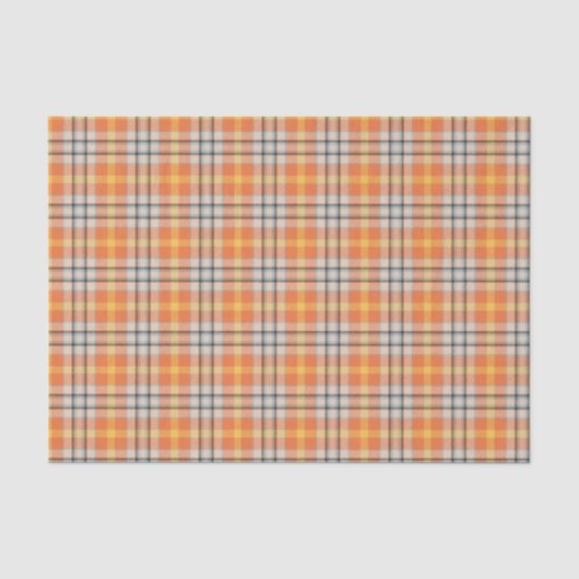Orange Karo  Seidenpapier (Vorderseite)