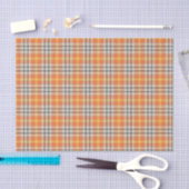 Orange Karo  Seidenpapier (Handwerk)