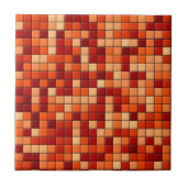 Orange Karos Fliese (Vorderseite)