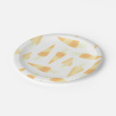 Orange Karotten-Pappteller Pappteller (Schrägansicht)