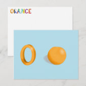 Orange Karte (Vorne/Hinten)