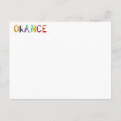 Orange Karte (Rückseite)