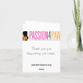 Orange Kätzchen Notecard Karte (Rückseite)