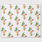 Orange Kätzchen-Weihnachtspapier Geschenkpapier (Flach)