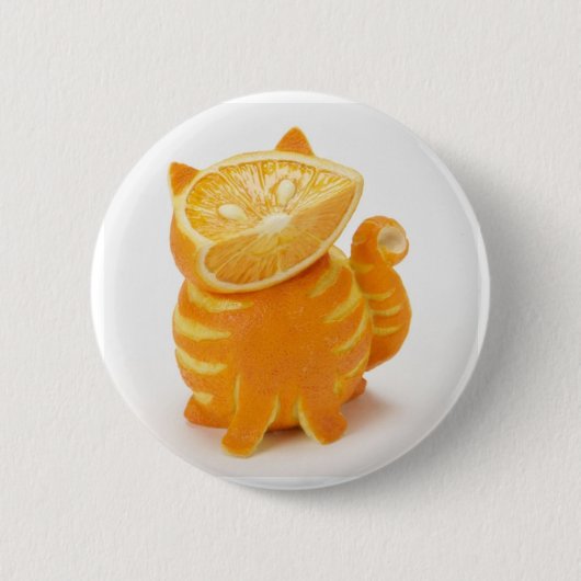 orange Katze Button (Vorderseite)