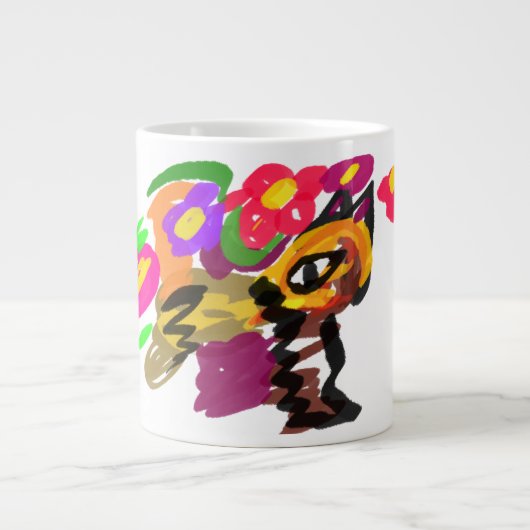 Orange Katze Gute Besserung  Jumbo-Tasse (Vorderseite)