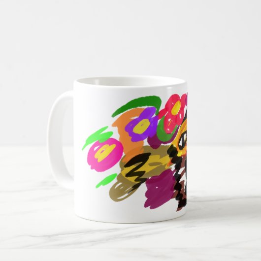 Orange Katze Gute Besserung Kaffeetasse (Vorderseite Links)