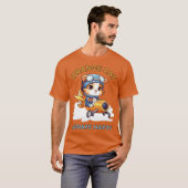 Orange Katze immer glücklich T-Shirt (Vorne ganz)