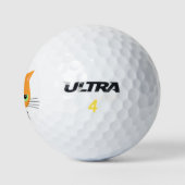 Orange Katze mit Individuelle Name Funny Cat Golfball (Logo)