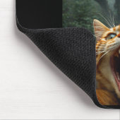 Orange Katze Selfie mit T-Rex Dinosaurier Lustige  Mousepad (Ecke)