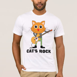 ORANGE KATZE SPIELT GITARRE T-Shirts Tees