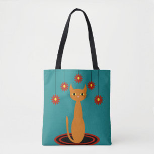 Orange Katze Tasche