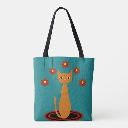 Orange Katze Tasche (Rückseite)
