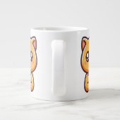 Orange Katze trinkt Orangensaft Jumbo-Tasse (Rückseite)
