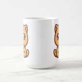 Orange Katze trinkt Orangensaft Kaffeetasse (Mittel)