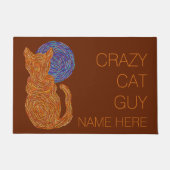 Orange Katze Z und das Fußmatte (Vorderseite)