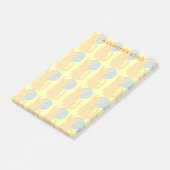 Orange Katze Z und die Post-it Klebezettel (angewinkelt)