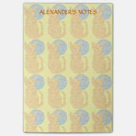 Orange Katze Z und die Post-it Klebezettel